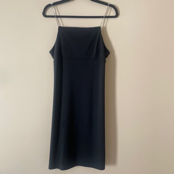Express Little Black Dress with rhinestone straps - Picture 1 of 5
